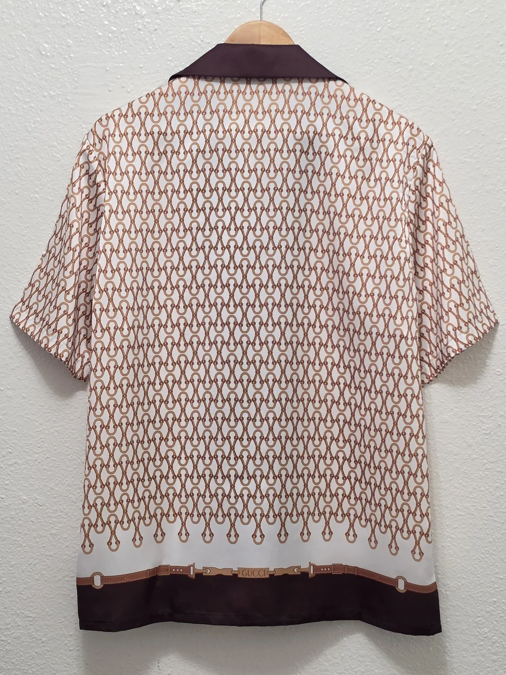Gucci Equestrian Print Bowling Shirt, M